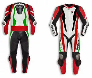 Traje de cuero para motociclista DUCATI para hombre motocicleta carreras chaqueta de cuero pantalón - Imagen 1 de 2