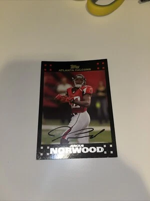 2007 Topps #50 Jerious Norwood Atlanta Falcons Football Card - Image 1 of 3
