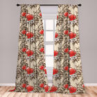 Love Microfiber Curtains 2 Panel Set Living Room Bedroom in 3 Sizes