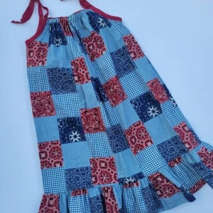 Patchwork Star Cotton Calico pillowcase dress. Bold and beautiful! - Picture 1 of 6