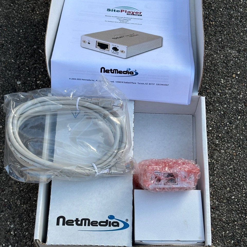 SitePlayer Telnet RS232 to Ethernet Protocol Converter Complete NIB Manual - Image 1 of 4