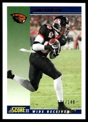 2022 Panini Chronicles Draft Picks Score Retro Red Chad Johnson 131/149 Oregon - Image 1 of 2