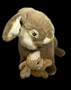 Fine Toy Co Bunny Rabbit w/baby Large 19" Plush Stuffed Toy  Realistic Hare