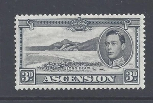 ASCENSION GVI 1940 3d BLACK AND GREY PERF 13½ MINT VERY LIGHTLY HINGED SG 42a - Picture 1 of 2