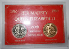 1986 Queen Elizabeth II 60th Birthday Medals 1/ NICKEL SILVER  2/ GILDING BRONZE
