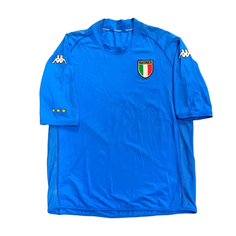 KAPPA ITALY SOCCER FUTBOL HOME Jersey Blue Shirt Adult Size 3XL RARE Baggio Vtg Cover