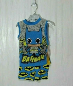 Batman Boys Size 4 Pajama Set 2 Piece Shorts Tank NWT - Picture 1 of 3
