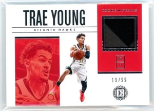 2018-19 Panini Encased Basketball Rookie Materials Relic #RM-TY Trae Young /99  - Picture 1 of 2