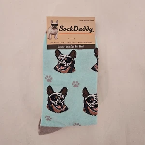 Calcetines unisex de raza de perro de ganado australiano calcetín papá de E&S Pets - Imagen 1 de 3