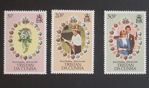 Tristan Da Cunha 1981 Boda Real Ramo de Flor Estampillada sin montar o nunca montado como nuevo - Imagen 1 de 1