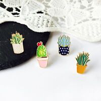 Accessory 1PCS Chic Cartoon Cactus Potted Plant Brooch Pins Jacket Pins Buckle