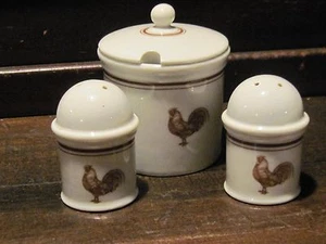 Rauschert Rooster salt and pepper and mustard set - Picture 1 of 3