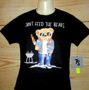 BOYS YOUTH SEVEN SOULS BEAR BLACK T-SHIRT SIZE 18 - Picture 1 of 1