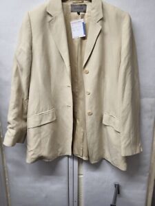 JAEGER Ladies Cream Silk/Linen Jacket UK12 - CG A10
