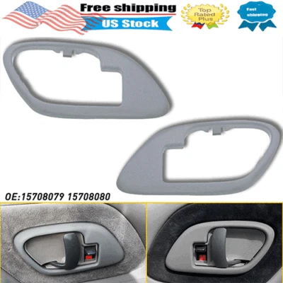 Bisel de manija de puerta interior gris delantero derecho y derecho para Chevrolet C1500 C2500 1995-1999 Foto 1 de 4