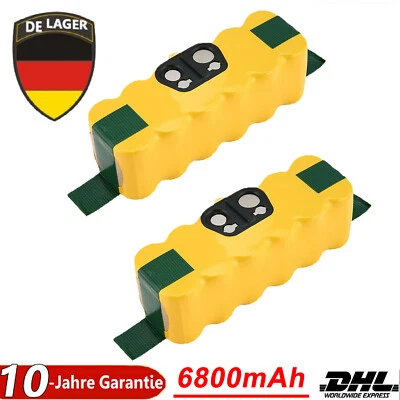 2x batteria 6800 mAh 14,4 V Li-Ion per iRobot Roomba 500 505 510 520 521 530 531 532 - Immagine 1 di 4