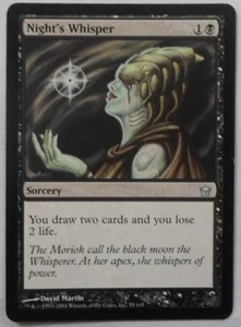 MAGIC THE GATHERING MTG 2004 FIFTH DAWN NIGHT'S WHISPER SORCERY CARD - Picture 1 of 2