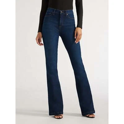 Sofia Jeans Womens Melisa Flare High Rise Button Jeans W Zipper Dark Wash Size 8 - Image 1 of 4