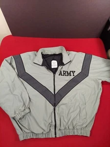 Army PT Jacket Gray Small Regular Full Zip Nylon Military - Bild 1 von 12
