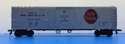 HO Scale “Swift Refrigerator” 50' Box Car / 4244 Bachmann / Silver & Brown #20 - Image 1 of 4