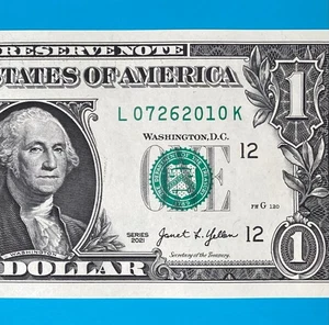 July 26, 2010 (L 07262010 K) BIRTHDAY Note $1 One Dollar Bill *UNC* - Picture 1 of 4