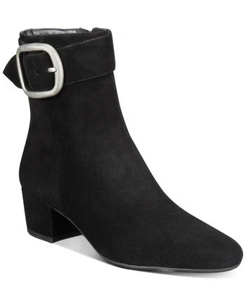 COACH Cassandra Suede Buckle Booties US 5 Black Ankle Boots G4437 - Image 1 of 4