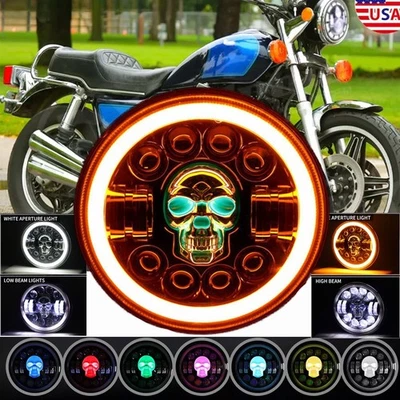 Faro LED de 7 pulgadas para motocicleta Honda CB750C CB900C personalizado 1980 1981 1982 Foto 1 de 4