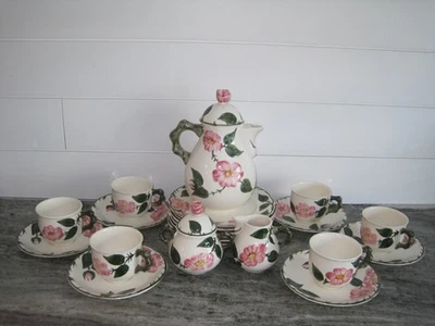 VILLEROY & BOCH Wild Rose Tetera Crema Azúcar 6 tazas/platillos y 6 platos de postre Foto 1 de 4