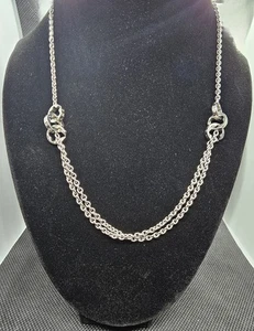 Montblanc Star Link 925 Sterling Silver 24" Or 18" Necklace Stunning - Picture 1 of 13