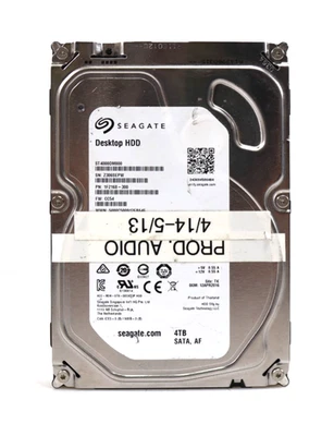 Seagate ST4000DM000 4TB 3.5" SATA 5900 RPM Hard Drive 1F2168-300 - Image 1 of 2