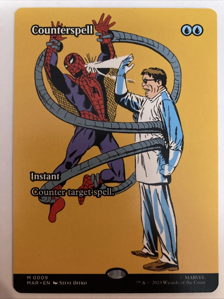 Magic The Gathering Marvel SpiderMan Counterspell #0009 MAR Borderless Mythic - Image 1 of 1