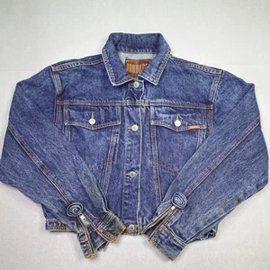 Chaqueta Jordache Vintage Mujer Grande Azul Denim Cremallera Trasera Camionero Años 90 Hong Kong - Imagen 1 de 10