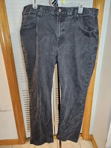 Pantalones de mezclilla Carhartt 505 para hombre talla 38x30 pierna recta calce regular bolsillo negros - Imagen 1 de 5