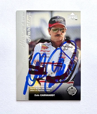 Dale Earnhardt NASCAR 1997 Upper Deck #4 Road to the Cup Autographed Signed - Image 1 of 4