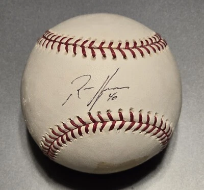 Rich Harden Oakland Athletics Firmado Autografiado OMLB Béisbol con Certificado de Autenticidad AAA Foto 1 de 3