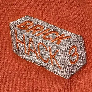 RIT Brick Hack 3 2017 orange bestickt Strickschal 46"x8" Hackathon Erfindungen - Bild 1 von 3