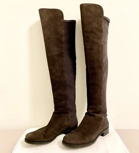 100% authentic Stuart Weitzman Brown 50/50 Boots, size 5 - Bild 1 von 11