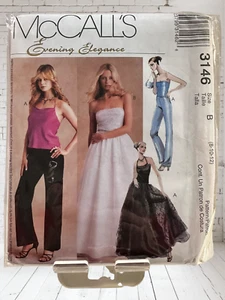 McCall's 3146 Noche Elegancia Formal Prendas para el torso, Pantalones, Falda Y2K Core 2001 Sin Cortar - Imagen 1 de 2