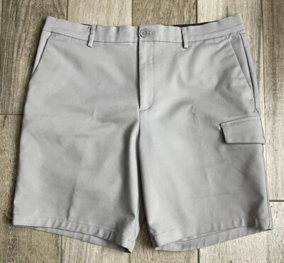 Pantalones Cortos Calvin Klein Para Hombre Talla 38 Gris Peso Claro Golf Informales Frente Plano Foto 1 de 4