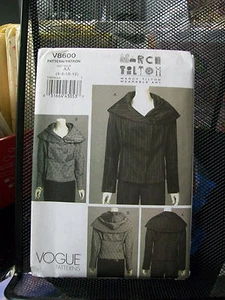 V8600 VOGUE SCHNITTMUSTER MISSES JACKE GRÖSSE 6 8 10 12 UNGESCHNITTEN MARCH TILTON NEU - Bild 1 von 1