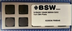 10 CBN Wendeplatten BSW S-RNGN120400 BBN54 S202 Voll CBN Platte inkl.19% MwSt. - Bild 1 von 1