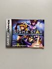 IA Sigma Star Saga Nintendo Gameboy Advance MANUAL ONLY Great Shape