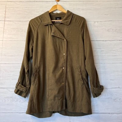 Chaqueta BDG Urban Outfitters para mujer talla S/P caqui verde oliva mezcla de lino militar Foto 1 de 4