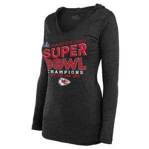 Kansas City Chiefs Majestic Threads Women's Super Bowl LVIII Champions Hoodie 2X - Picture 1 of 3