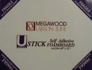 Foam Board U Stick Self Adhesive Box of 25 Sheets ACID FREE 5mm 32 x 40inch - Picture 1 of 2