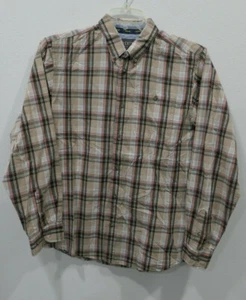 Herren TwentyX 20X Knopfleiste hellbraun grün kariert Baumwolle Hemd XXL Langarm - Bild 1 von 6