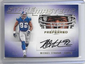 2017 Preferred - MICHAEL STRAHAN - Stare Masters Autograph - NY GIANTS #d 2/3 - Picture 1 of 1