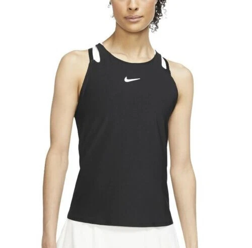 Nike Tennis Women's Summer Advantage Novelty Tank Black Size S DD8761
