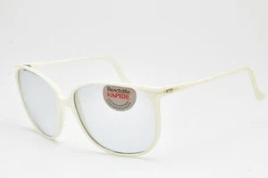 1980s vintage ovarsized sunglasses photochromatic BOLLE eyeglasses white frame - Picture 1 of 12