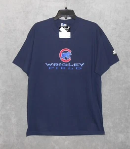 NUOVA CON ETICHETTE - T-SHIRT WRIGLEY FIELD BLU - TAGLIA LARGE - MARCA STARTER - MADE IN USA - Foto 1 di 3